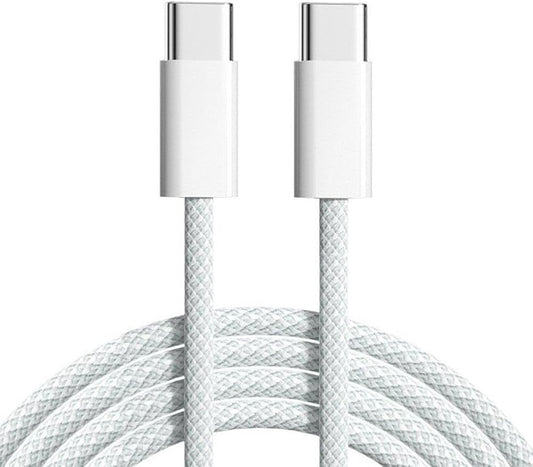 IPhone Usb-C to Usb-C Braided Cable White 1M / 3Ft Bulk