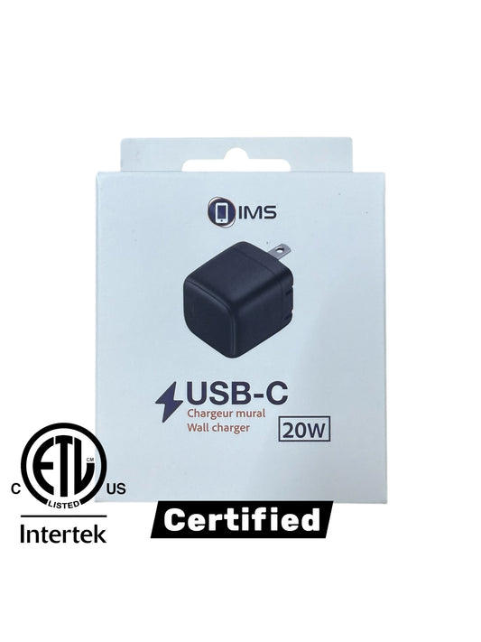 IMS USB-C 20W WALL CHARGER BLACK