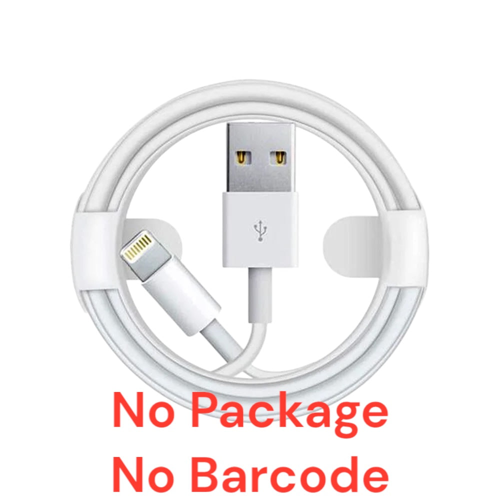 Usb-A to Lightning  Cable White 1M / 3Ft Bulk (No packaging)