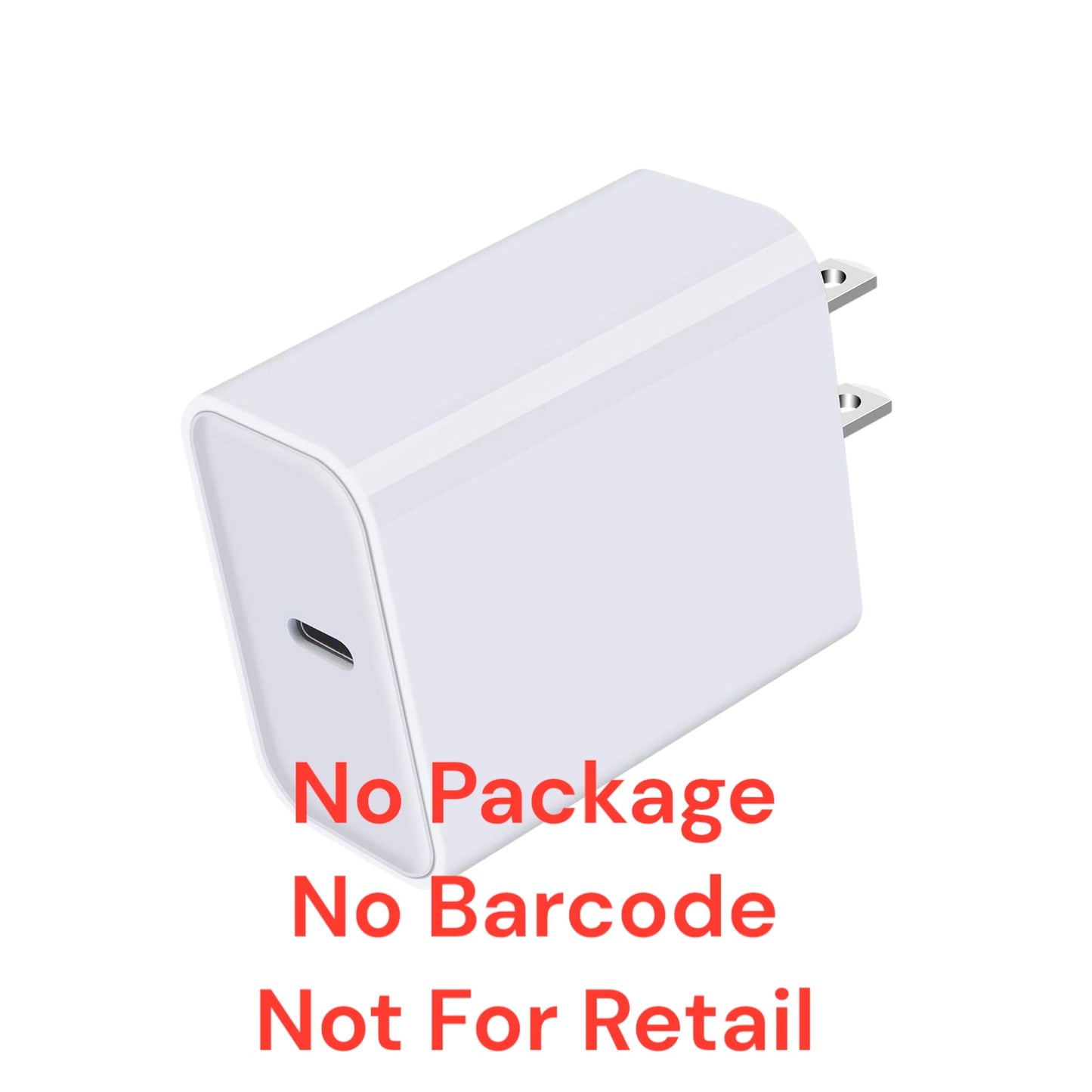 Usb-C 20w wall charger white(No packaging) ''Restricted Sale In Canada''